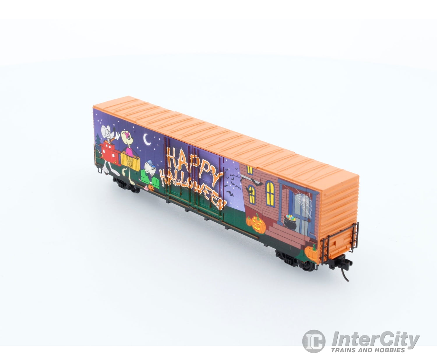 Micro Trains 102 00 160 Mouse Halloween 2021 Car 60’ Box Double Plug Doors Freight Cars