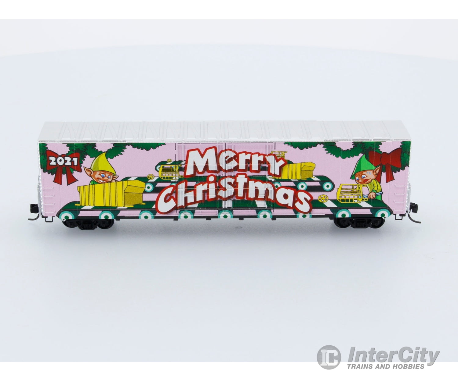 Micro Trains 102 00 160 Mouse Christmas 2021 Car 60’ Box Double Plug Doors Freight Cars