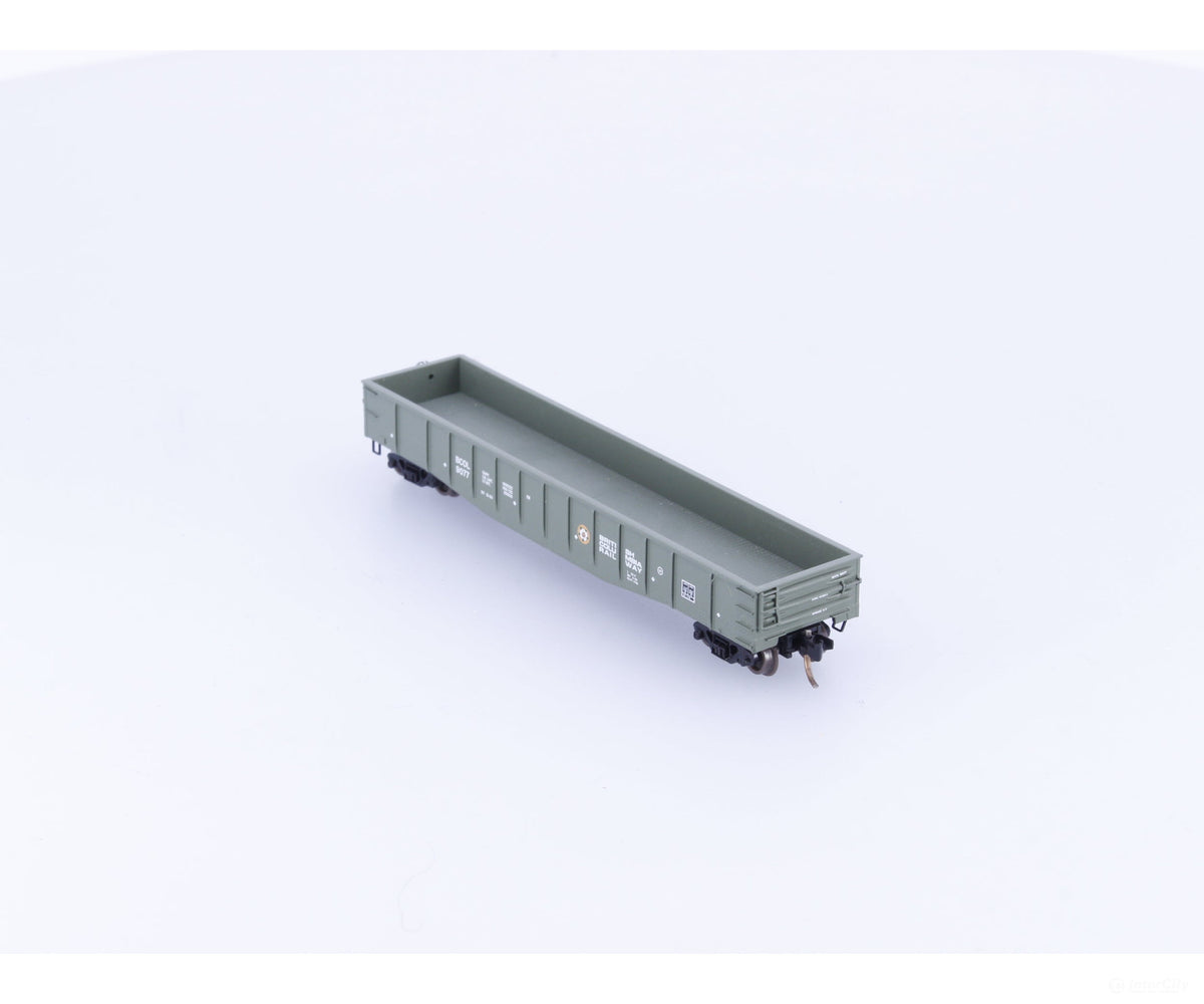 Micro Trains 105050 N 50’ Steel Side 14 Panel Fixed End Gondola #3 British Columbia Railway (BCOL) 9077 - Freight Cars