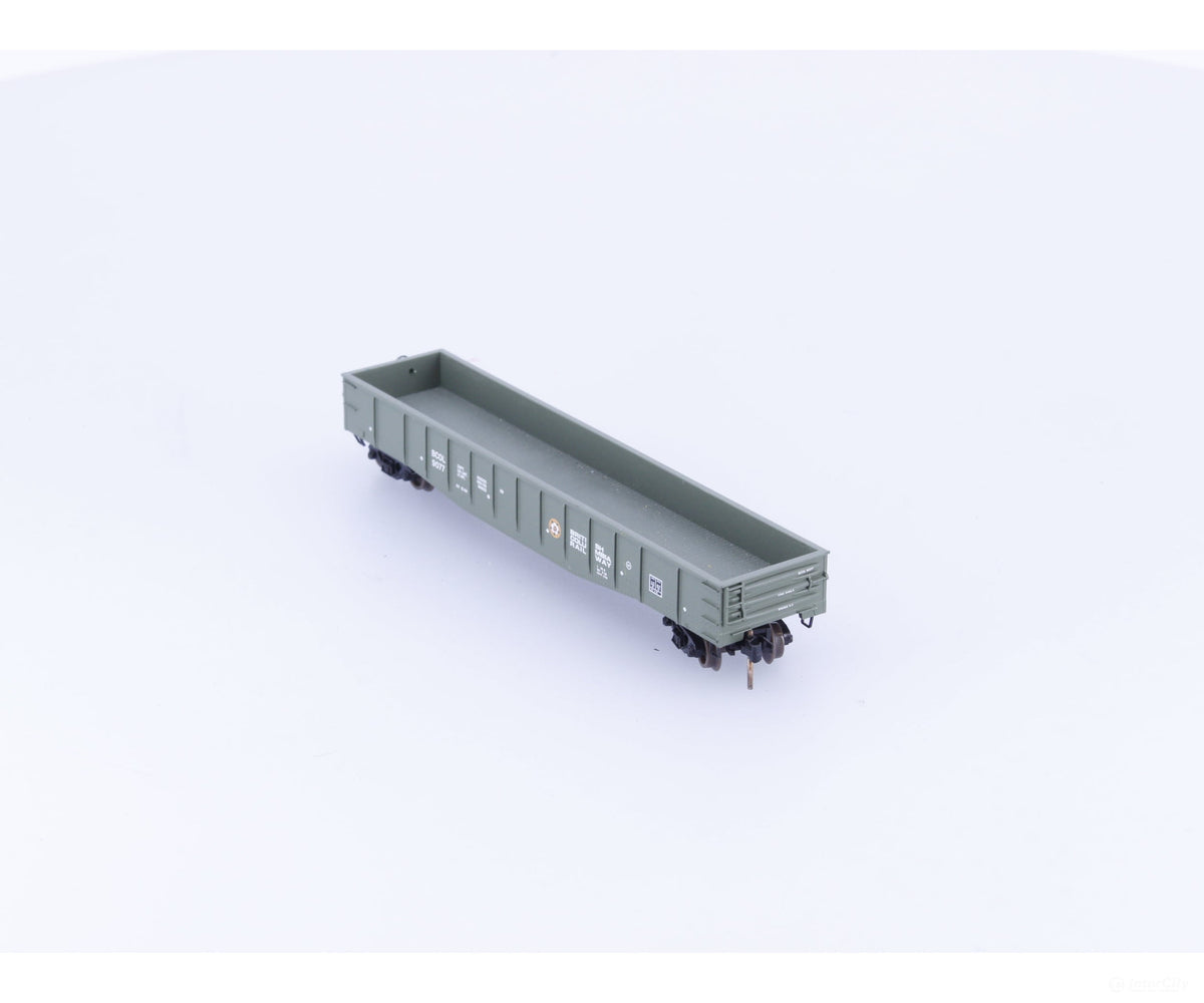 Micro Trains 105050 N 50’ Steel Side 14 Panel Fixed End Gondola #8 British Columbia Railway (BCOL) 9077 - Freight Cars