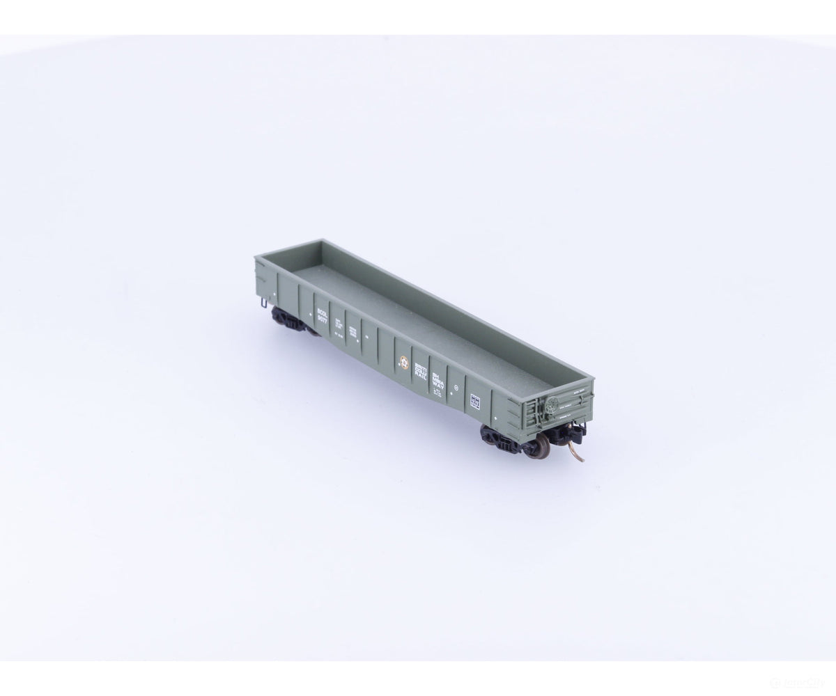 Micro Trains 105050 N 50’ Steel Side 14 Panel Fixed End Gondola British Columbia Railway (BCOL) 9077 - Freight Cars