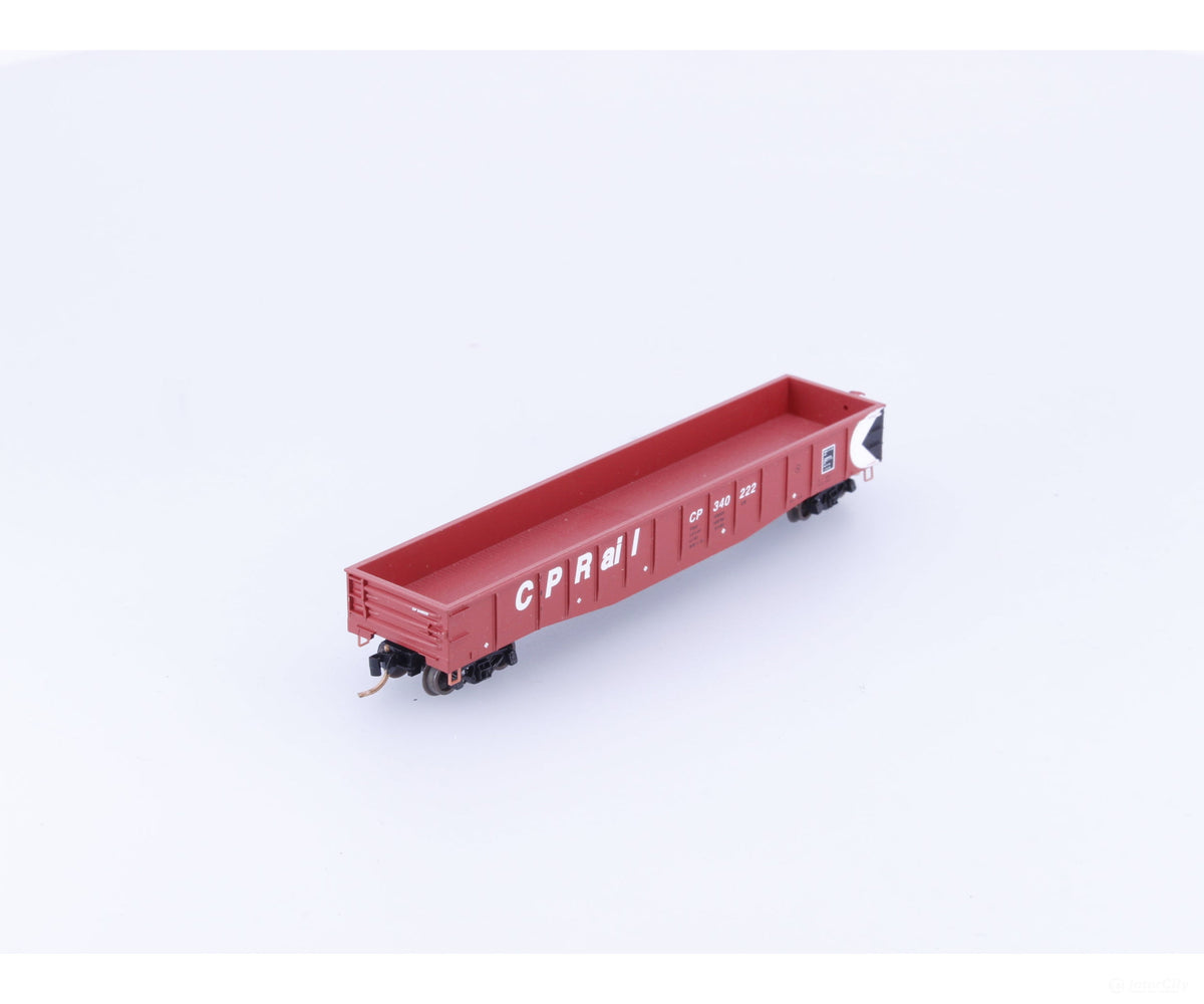 Micro Trains 105110 N 50’ Steel Side Fixed End Gondola Canadian Pacific (CP) 340222 (#2) - Freight Cars