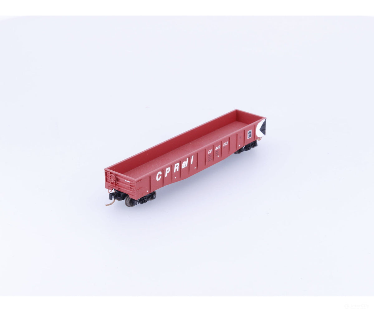 Micro Trains 105110 N 50’ Steel Side Fixed End Gondola Canadian Pacific (CP) 340222 (#4) - Freight Cars