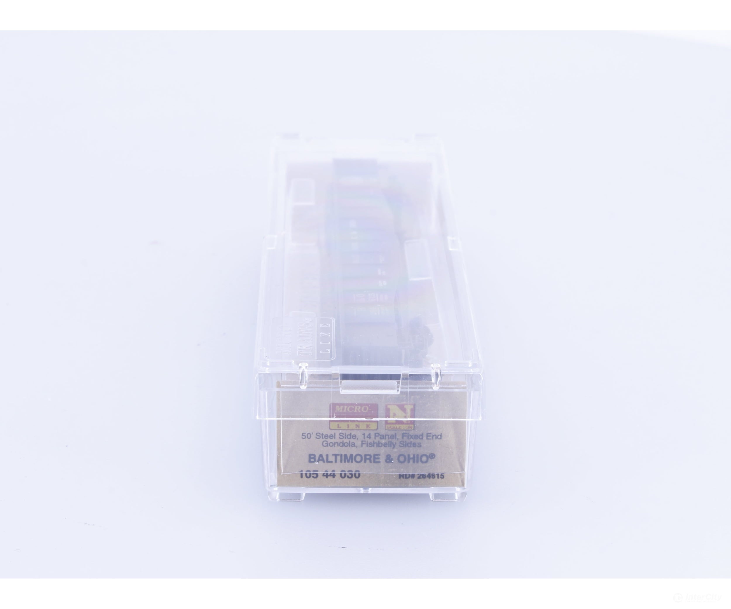 Micro Trains 10544030 N 50’ 14 Panel Steel Side Fixed End Gondola with Load Factory Weathered Baltimore and Ohio (BO)
