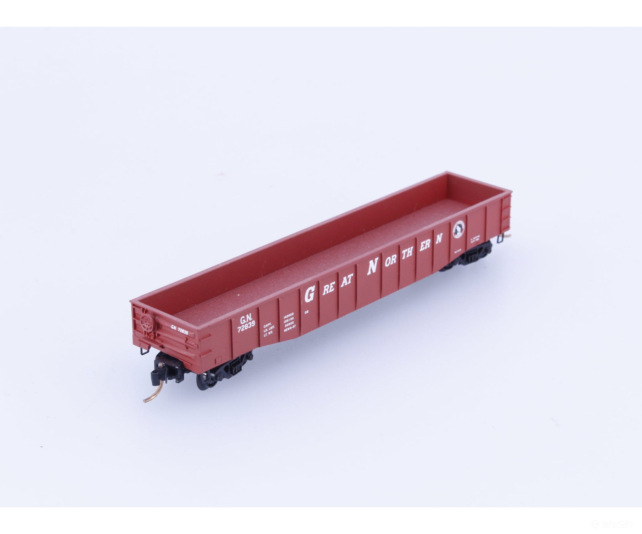 Micro Trains 105540 N 50’ 15 Panel Steel Side Fixed End Gondola Great Northern (GN) 72839 Freight Cars