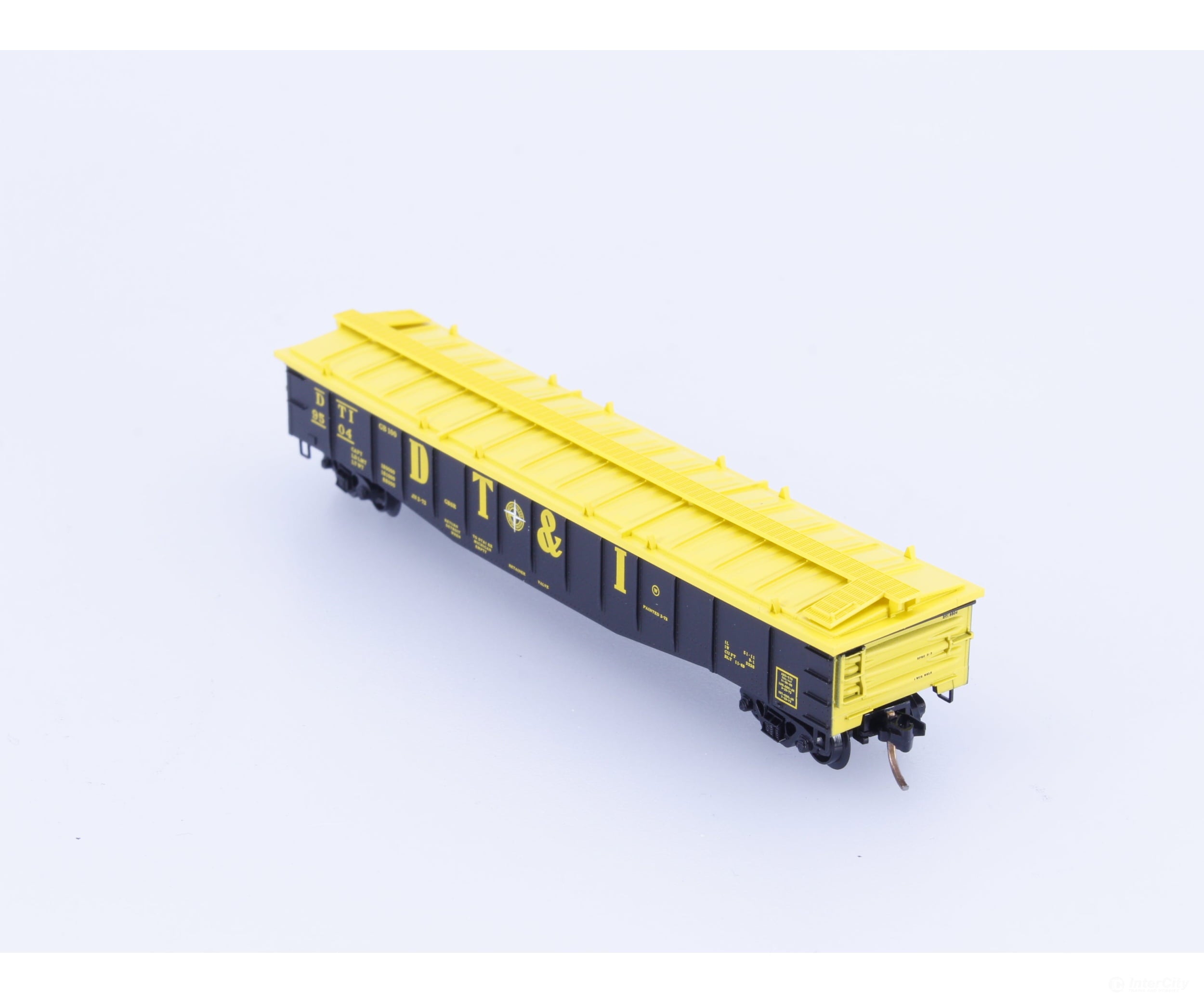 Micro Trains 106050 N 50’ 14 Panel Steel Side Fixed End Low Cover Gondola Detroit Toledo and Ironton (DTI) 9504 Freight