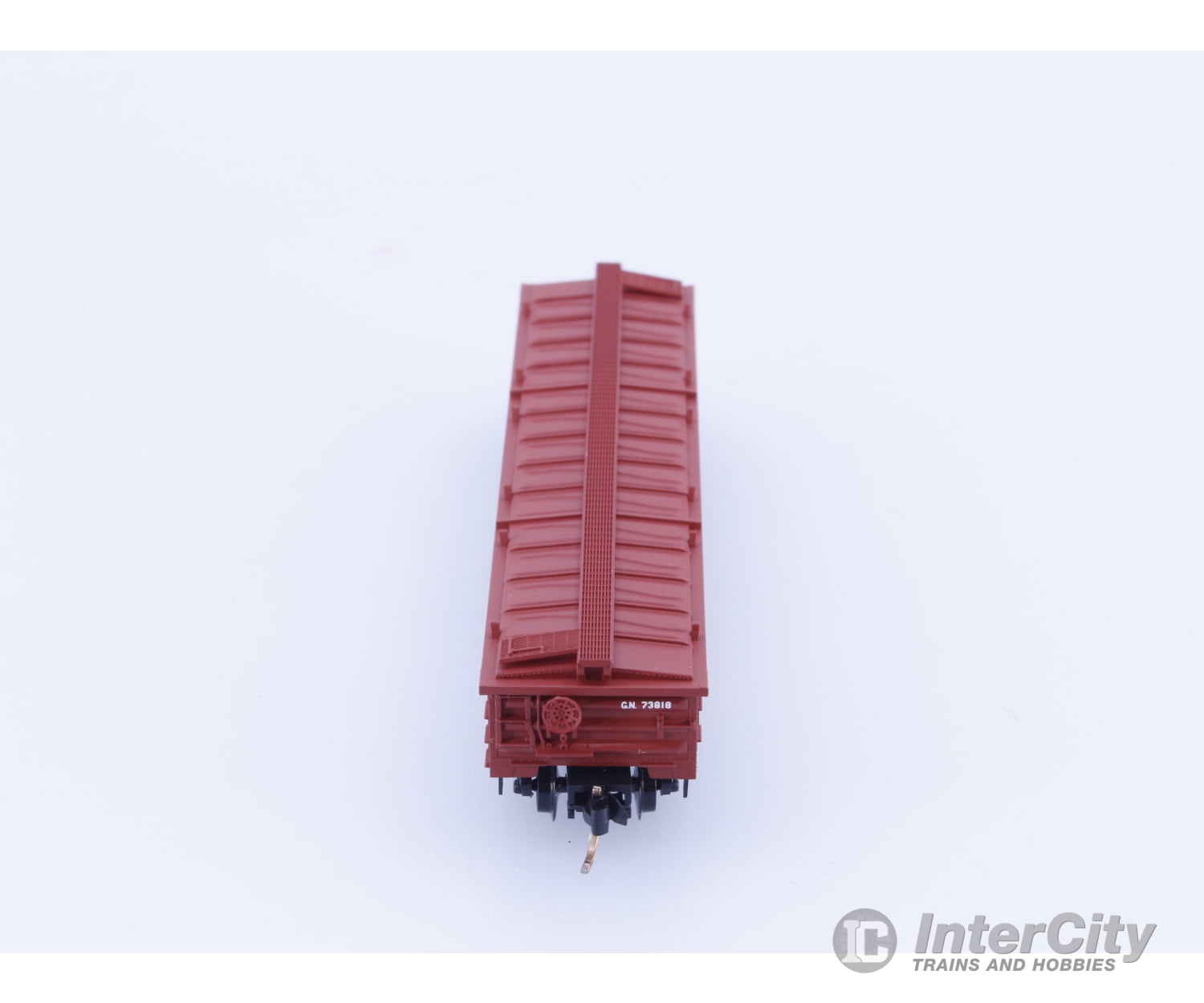 Micro Trains 106210 N 50’ 15 Panel Steel Side Fixed End Low Cover Gondola #2 Great Northern (GN) 73818 Freight Cars