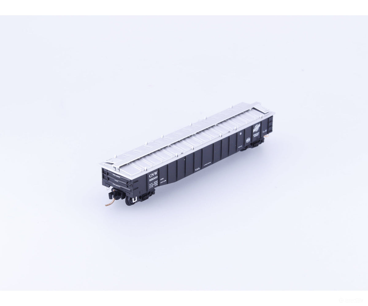 Micro Trains 106230 N 50’ Fixed End Gondola w/ Low Cover Chicago and North Western (CNW) 89000 - Freight Cars