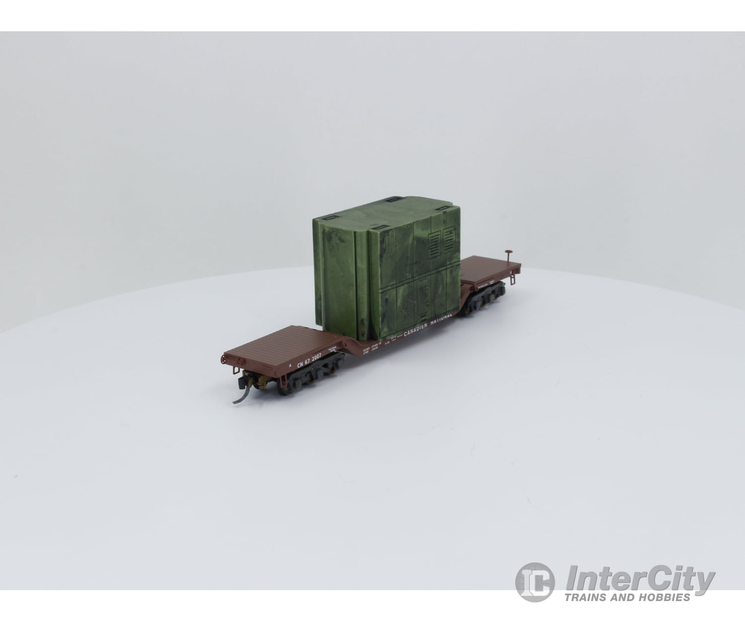 Micro Trains 109 00 120 N Heavyweight Depressed-Center Flat Freight Car W/ Load Canadian National