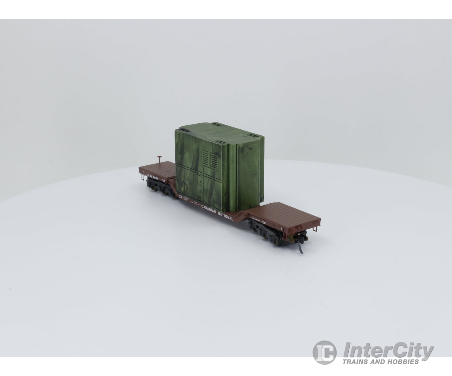 Micro Trains 109 00 120 N Heavyweight Depressed-Center Flat Freight Car W/ Load Canadian National