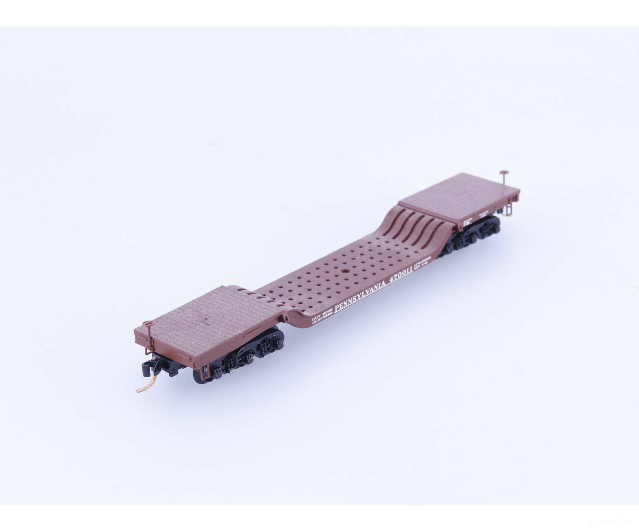 Micro Trains 109010 N Heavyweight Depressed Center Flatcar with Buckeye Trucks Pennsylvania Railroad (PRR) 470011