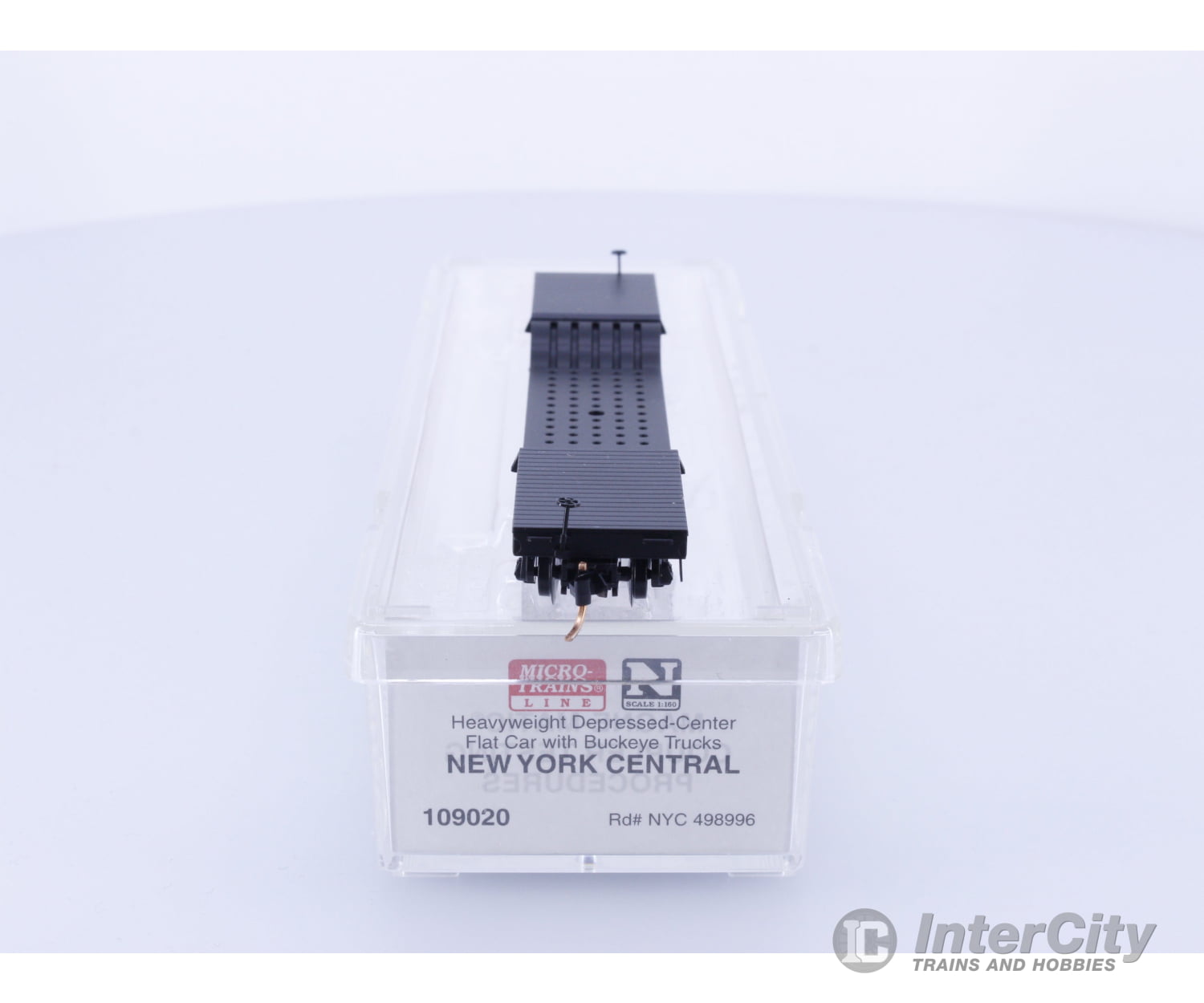 Micro Trains 109020 N Flatcar Heavy Duty Depressed Center New York Central (NYC) 498996 Freight Cars