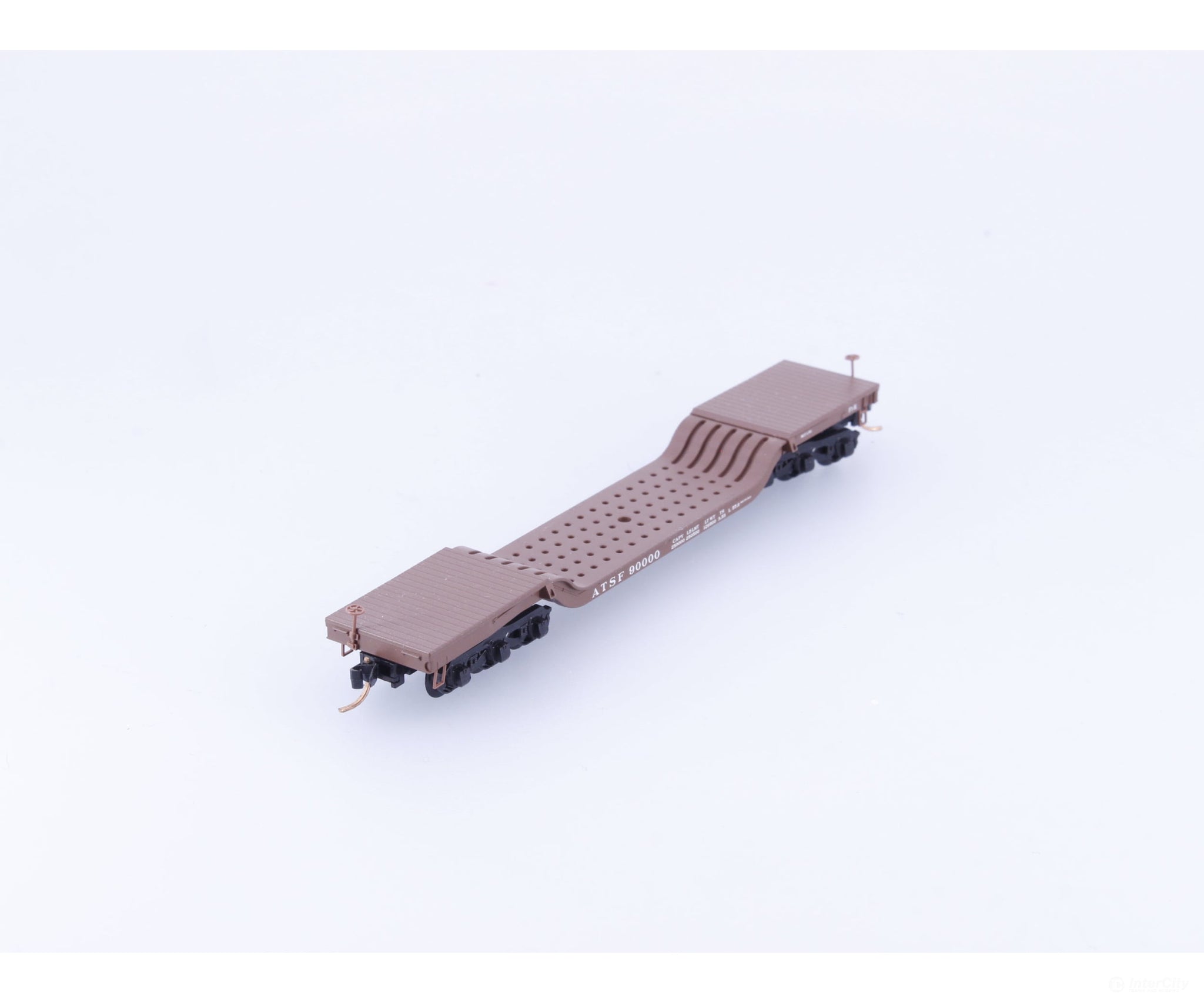 Micro Trains 109040 N Heavy Duty Depressed Center Flat Car #17 Atchison Topeka and Santa Fe (ATSF) 90000 - Freight Cars