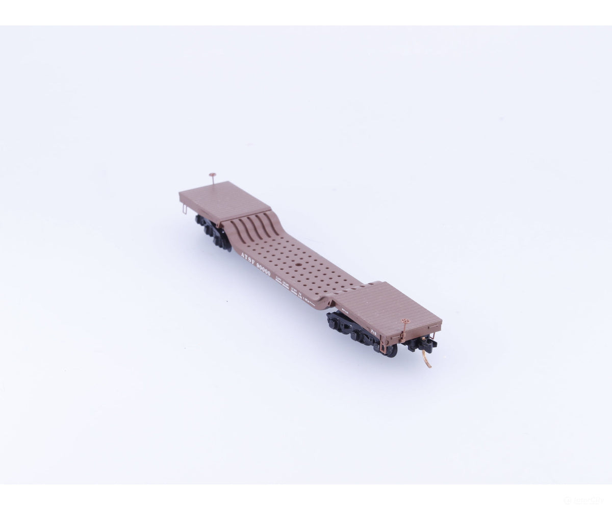 Micro Trains 109040 N Heavy Duty Depressed Center Flat Car #17 Atchison Topeka and Santa Fe (ATSF) 90000 - Freight Cars