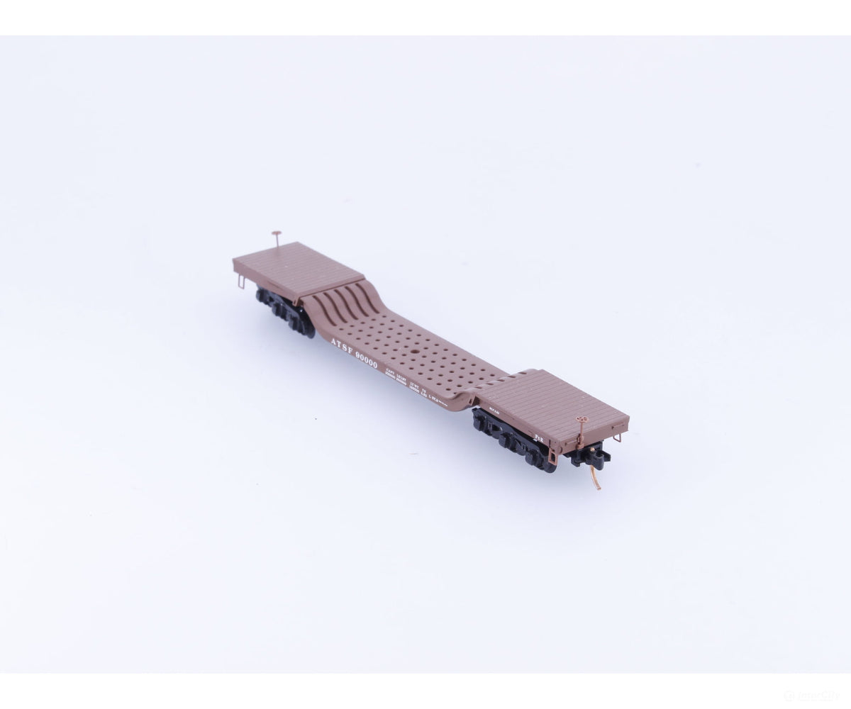 Micro Trains 109040 N Heavy Duty Depressed Center Flat Car #19 Atchison Topeka and Santa Fe (ATSF) 90000 - Freight Cars