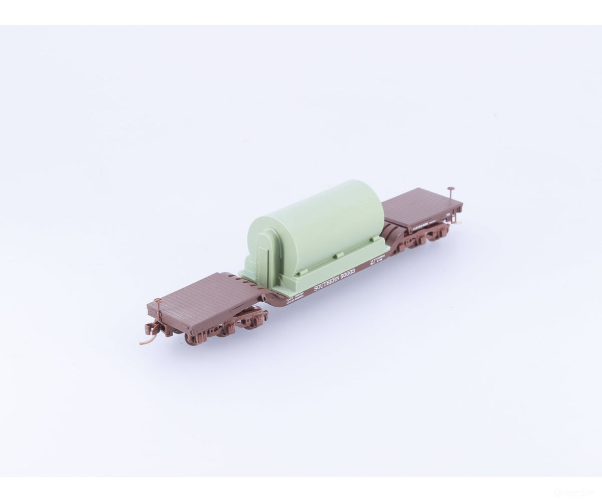 Micro Trains 109230 N Heavyweight Depressed Center Flatcar with Load #3 Southern Railway (SOU) 50003 - Freight Cars