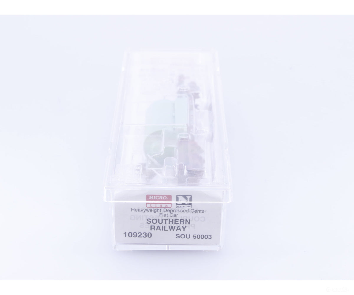 Micro Trains 109230 N Heavyweight Depressed Center Flatcar with Load #5 Southern Railway (SOU) 50003 - Freight Cars