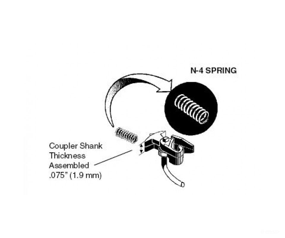 Micro Trains 112004 Centering Springs - For 5/64 Or .075 Thick T Shank Couplers Pkg(12) & Trucks