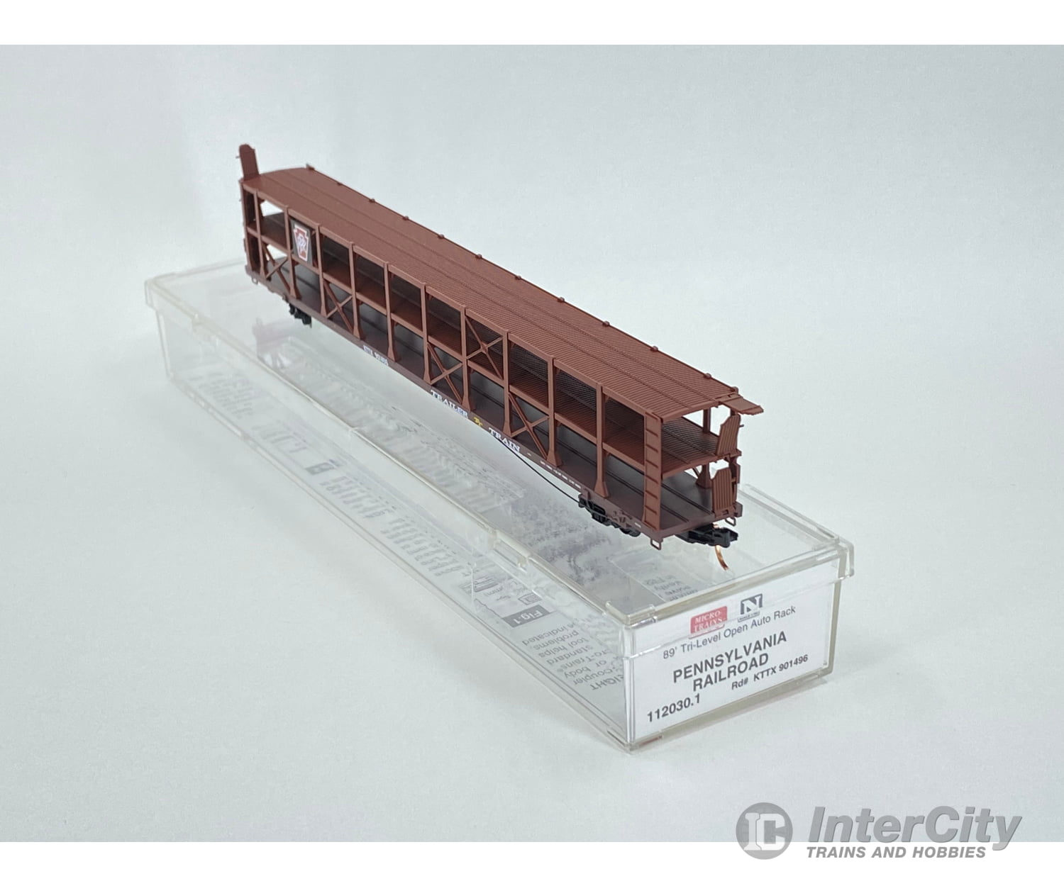 Micro Trains 112030.1 N 89 Tri Level Open Auto Rack Pennsylvania (Prr) 901496 Freight Cars