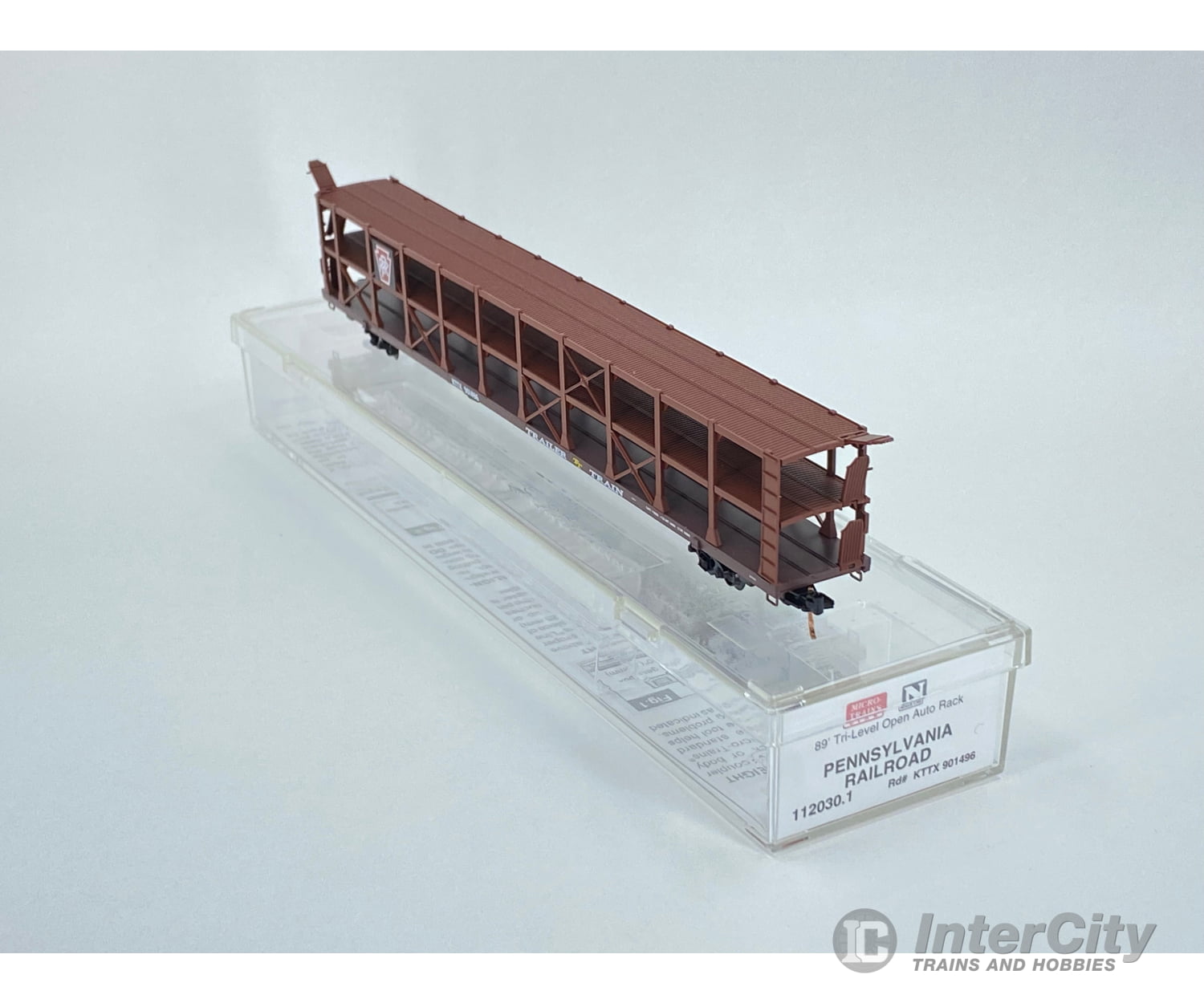 Micro Trains 112030.1 N 89 Tri Level Open Auto Rack Pennsylvania Railroad (Prr) 901496 Freight