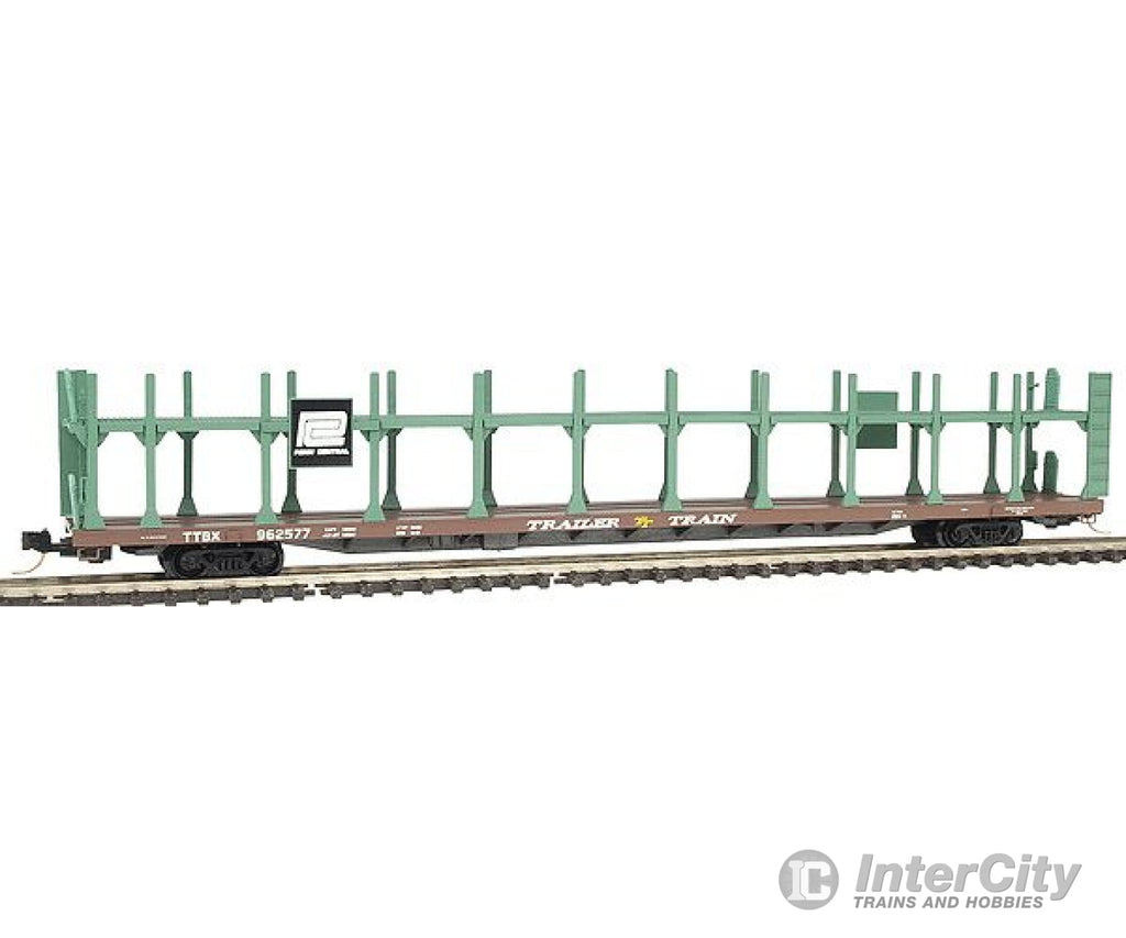 Micro Trains 112520 Micro-Trains N Scale Penn Central R.r. 89 Bi-Level Open Auto Rack Car Freight