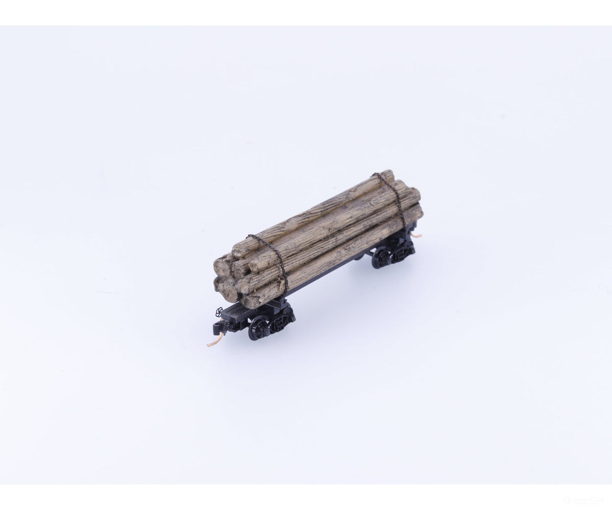 Micro Trains 113040 N 40’ Skeleton Log Car w/ Log Load #1 Unlettered 113040 - Freight Cars