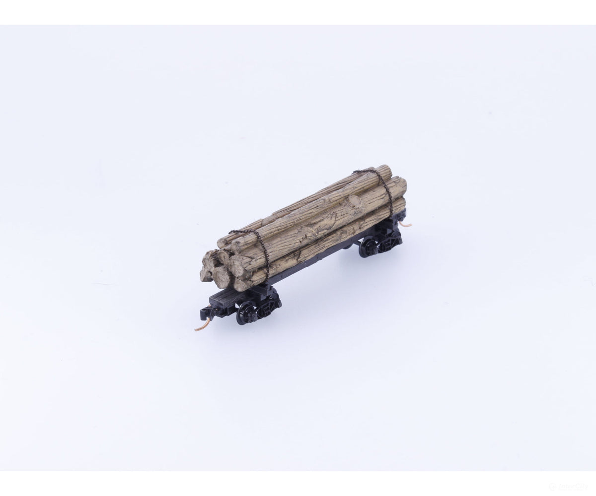 Micro Trains 113040 N 40’ Skeleton Log Car w/ Log Load #2 Unlettered 113040 - Freight Cars