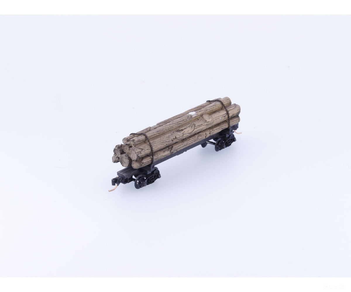 Micro Trains 113040 N 40’ Skeleton Log Car w/ Log Load #3 Unlettered 113040 - Freight Cars