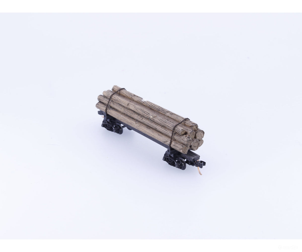Micro Trains 113040 N 40’ Skeleton Log Car w/ Log Load #3 Unlettered 113040 - Freight Cars