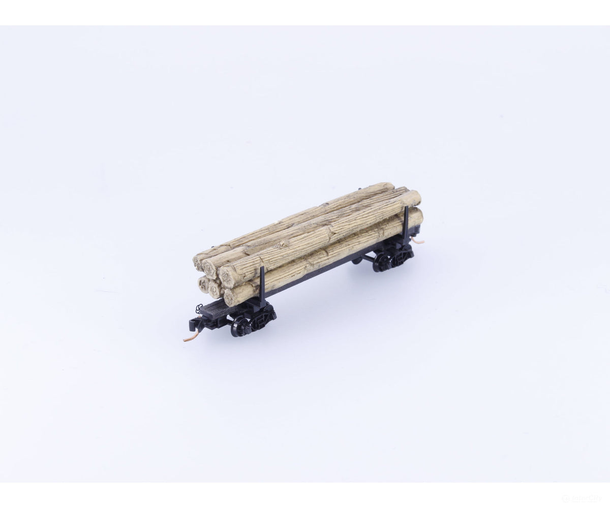 Micro Trains 11400040 N 40’ Skeleton Log Car w/ Log Load #3 Unlettered 114 00 040 - Freight Cars