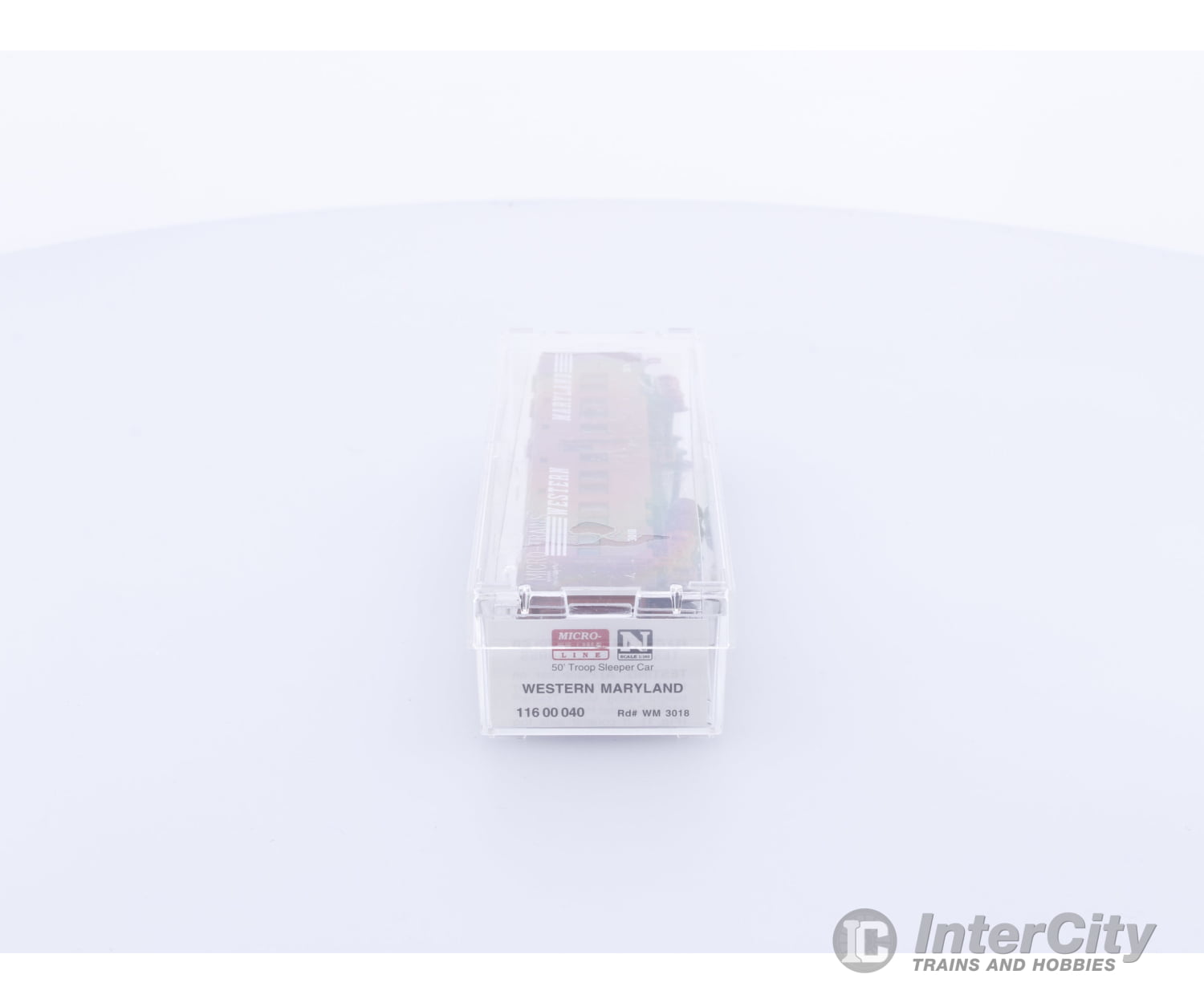 Micro Trains 11600040 N Passenger Car Troop Transport Western Maryland 3018 Freight Cars