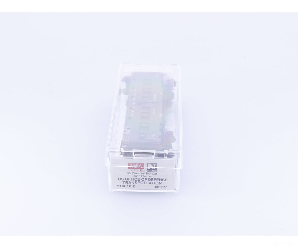 Micro Trains 116010.2 N 50’ Troop Sleeper Car US Office of Defence #2 9153 - Freight Cars