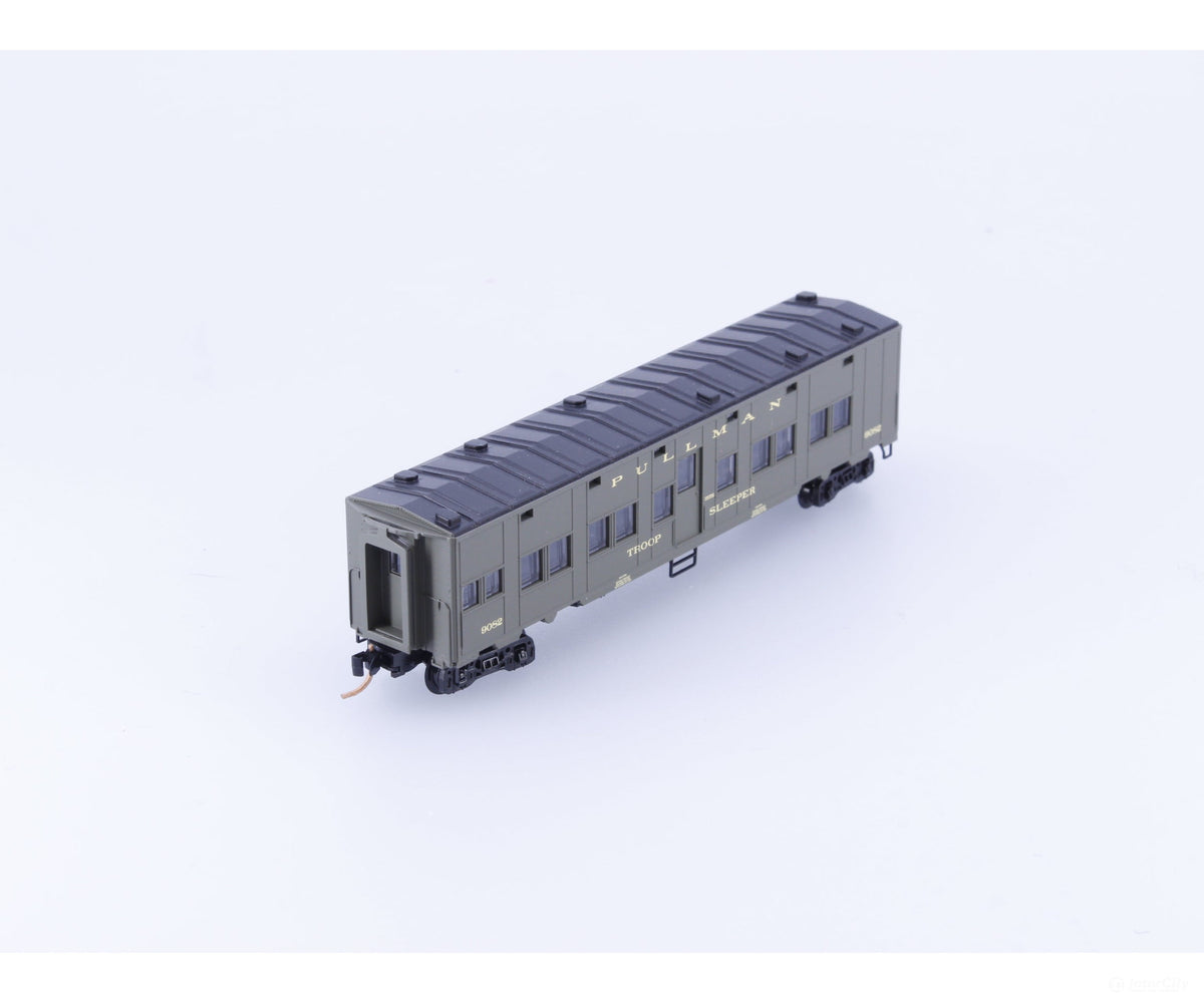 Micro Trains 116010.4 N 50’ Troop Sleeper Car US Office of Defence - Analog Throttles & Power