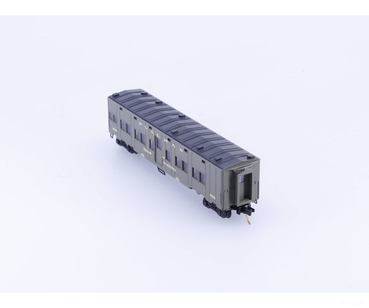 Micro Trains 116010.4 N 50’ Troop Sleeper Car US Office of Defence - Analog Throttles & Power