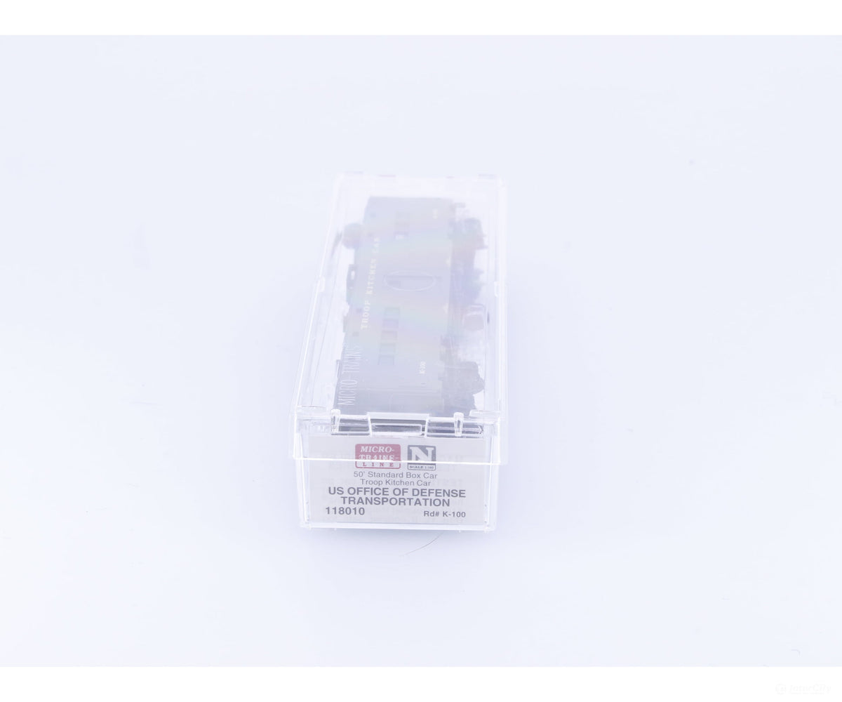 Micro Trains 118010 N 50’ Troop Kitchen Car US Office of Defence #2 K-100 - Freight Cars
