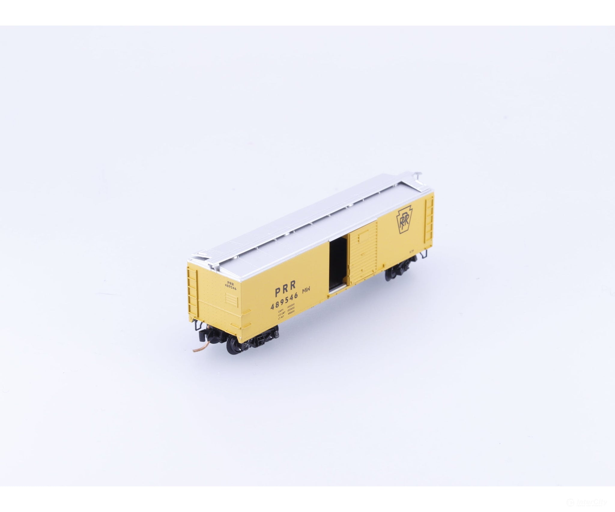Micro Trains 120710 N Boxcar 40’ USRA Steel Rebuilt Pennsylvania Railroad (PRR) 489546 - Freight Cars