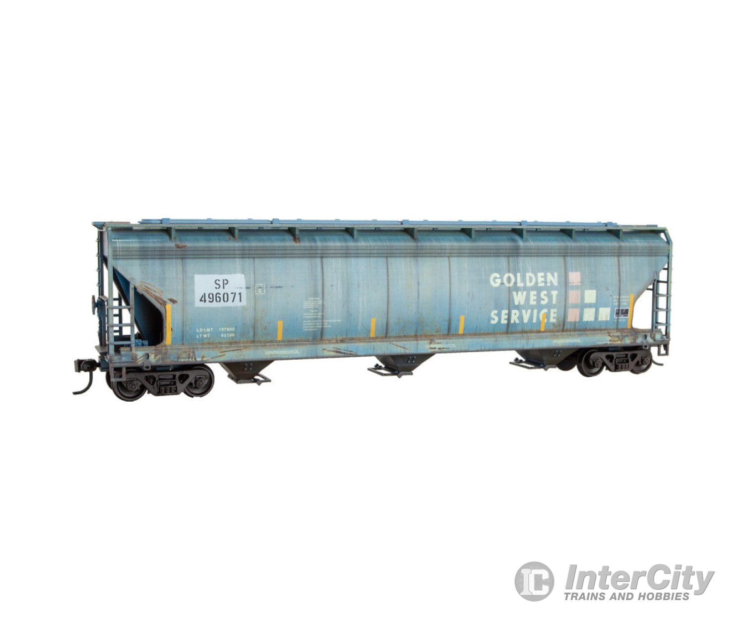 Micro Trains 2000-002 Ho Scale Grit N’ Grime Series - Up/Ex-Sp/Ex-Gws Weathered Hopper Rd# 496071