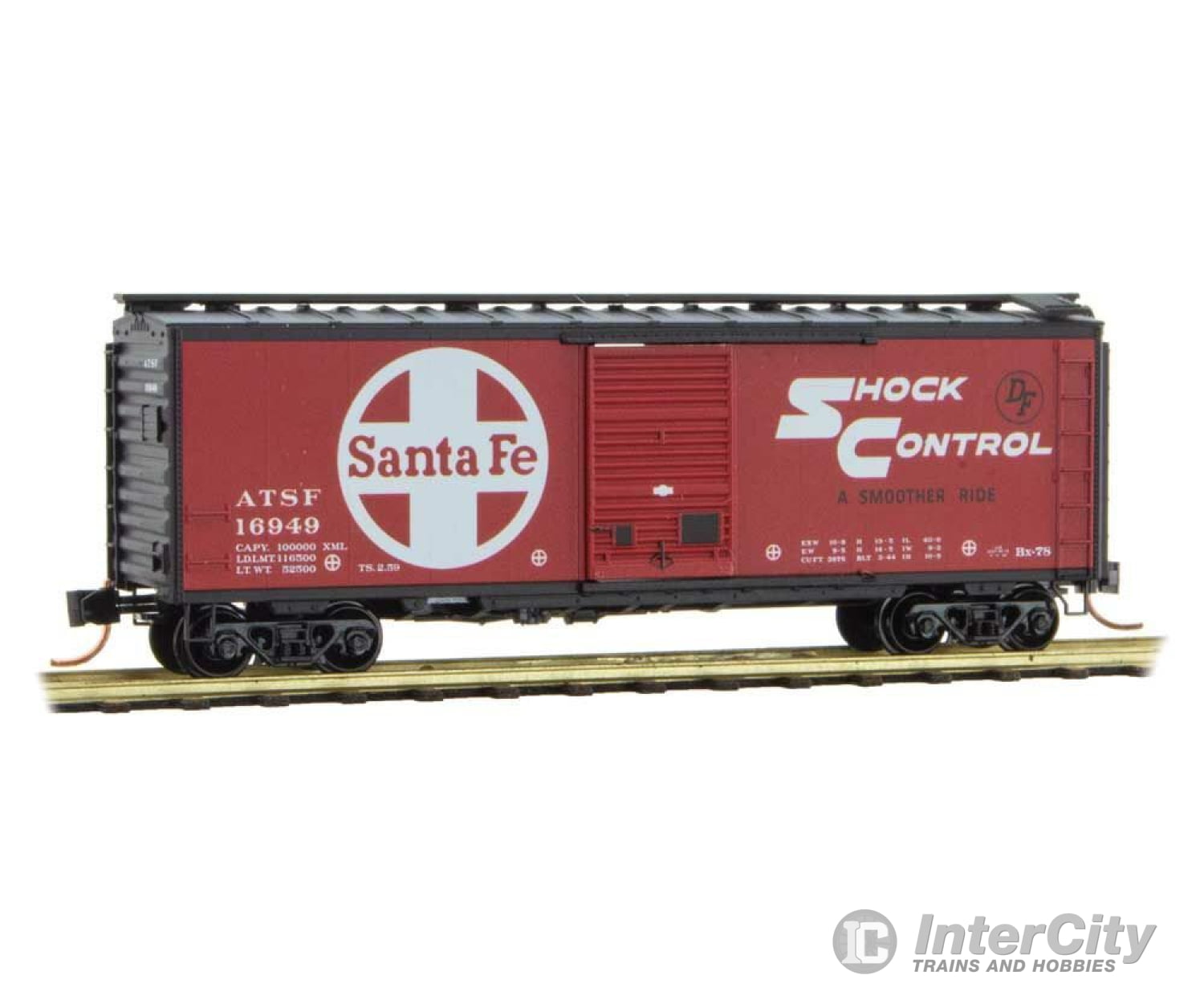 Micro Trains 2000197 Micro-Trains N 40 Single-Door Boxcar - Ready To Run -- Santa Fe (Atsf) #16949