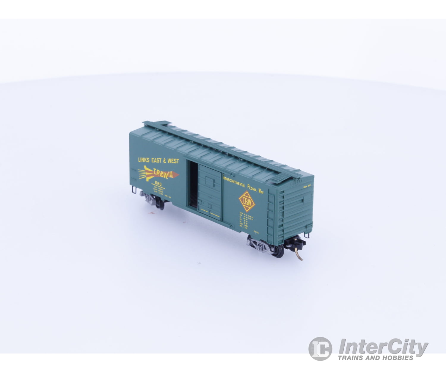 Micro Trains 20120 N 40’ Standard Box Car Single Door Toledo Peoria and Western (TPW) 620 Freight Cars