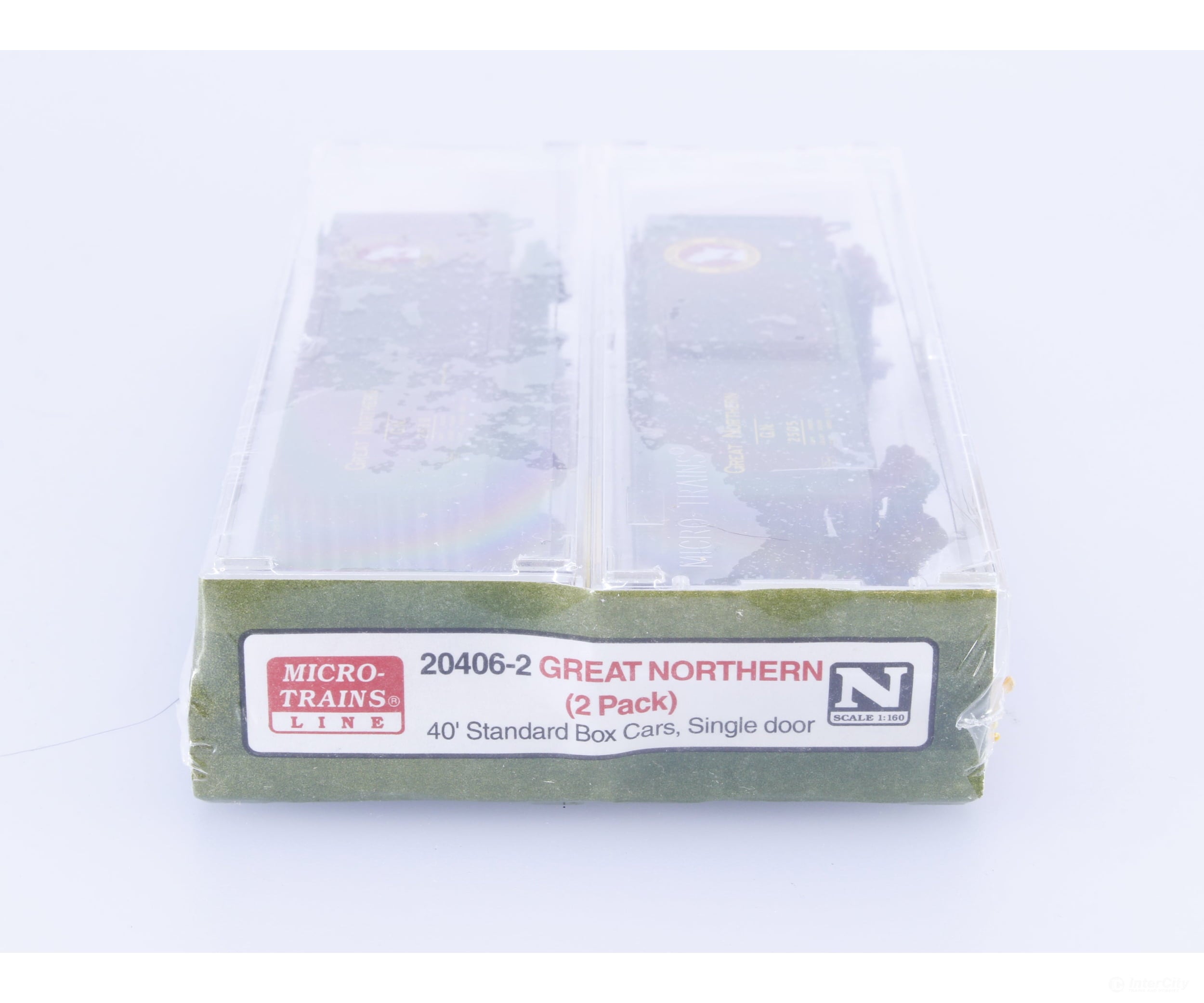Micro Trains 20406-2 N 40’ Single Door Boxcar 2 Pack Great Northern (GN) 2538,2505 Freight Cars