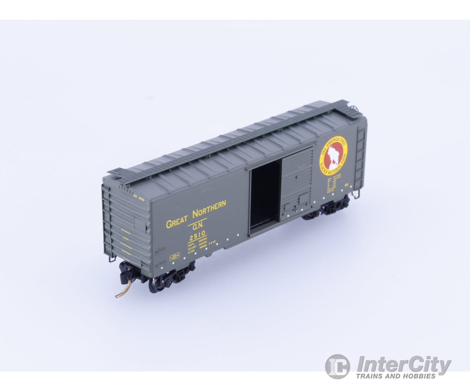 Micro Trains 20416 N 40’ Single Door Boxcar Great Northern (GN) 2510 Freight Cars