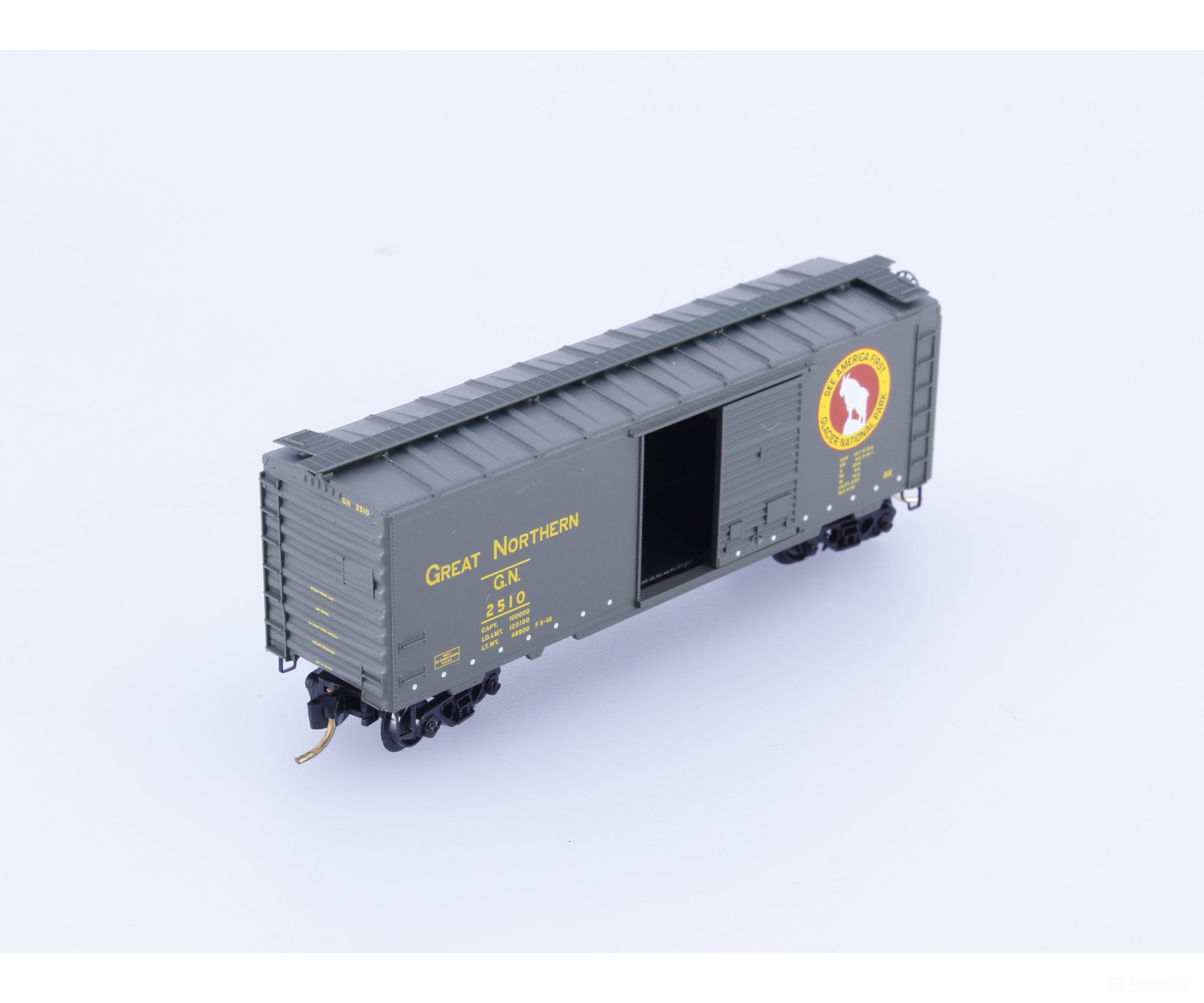 Micro Trains 20416 N 40’ Single Door Boxcar Great Northern (GN) 2510 Freight Cars
