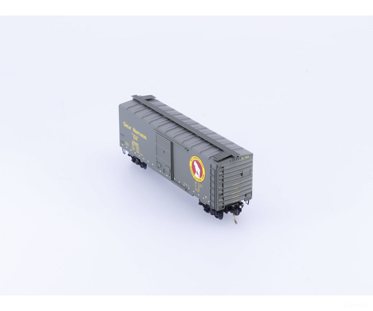 Micro Trains 20416 N 40’ Standard Box Car Single Door Great Northern (GN) 2505 - Freight Cars