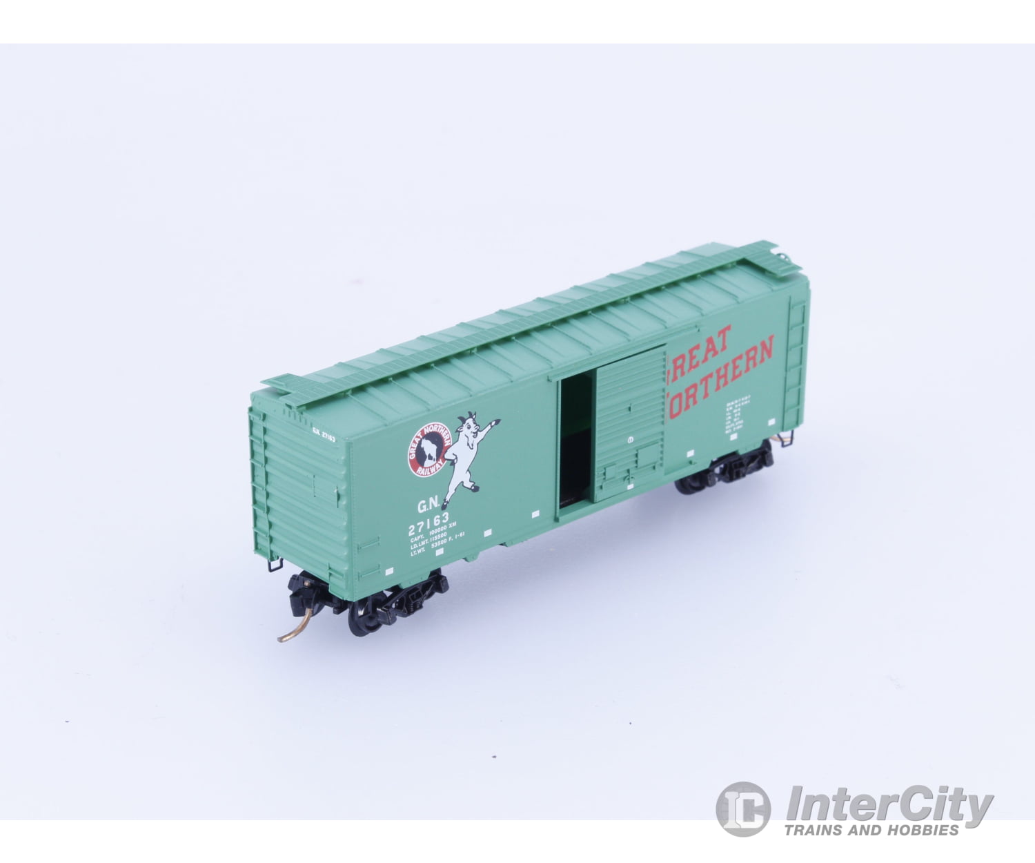 Micro Trains 20420 N 40’ Single Door Boxcar Great Northern (GN) 27163 Freight Cars