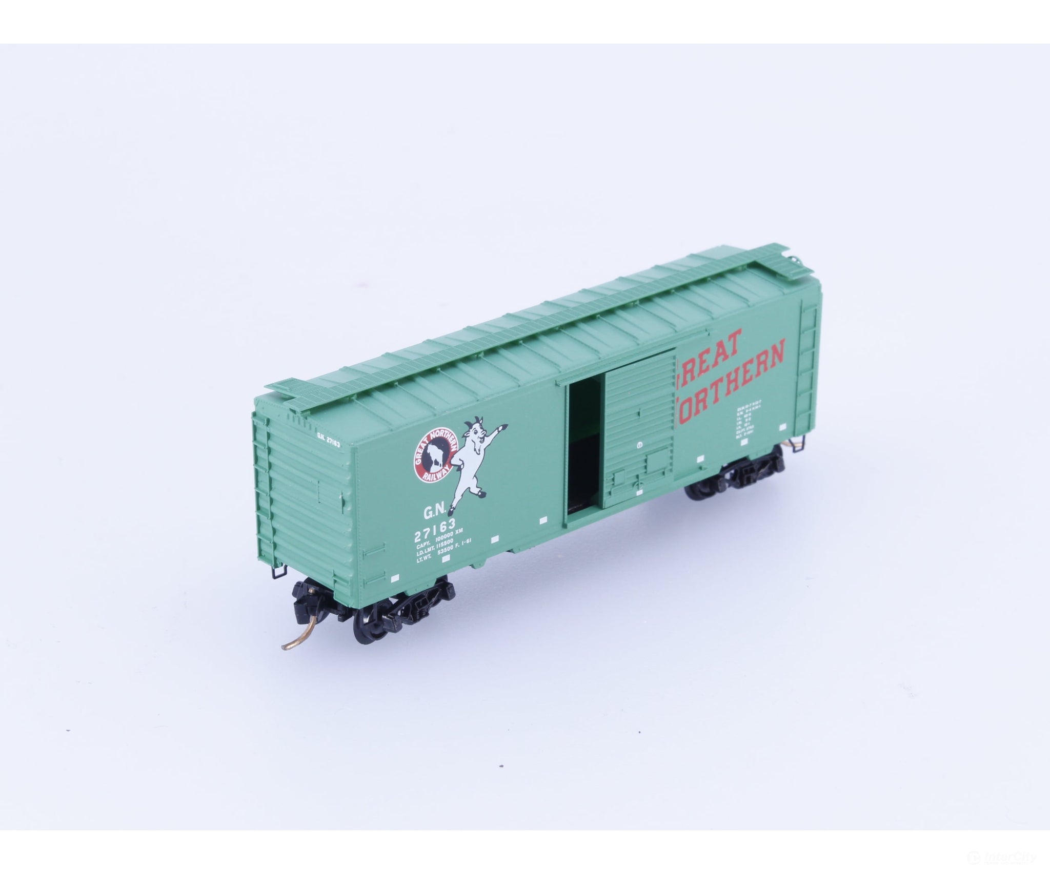 Micro Trains 20420 N 40’ Single Door Boxcar Great Northern (GN) 27163 Freight Cars