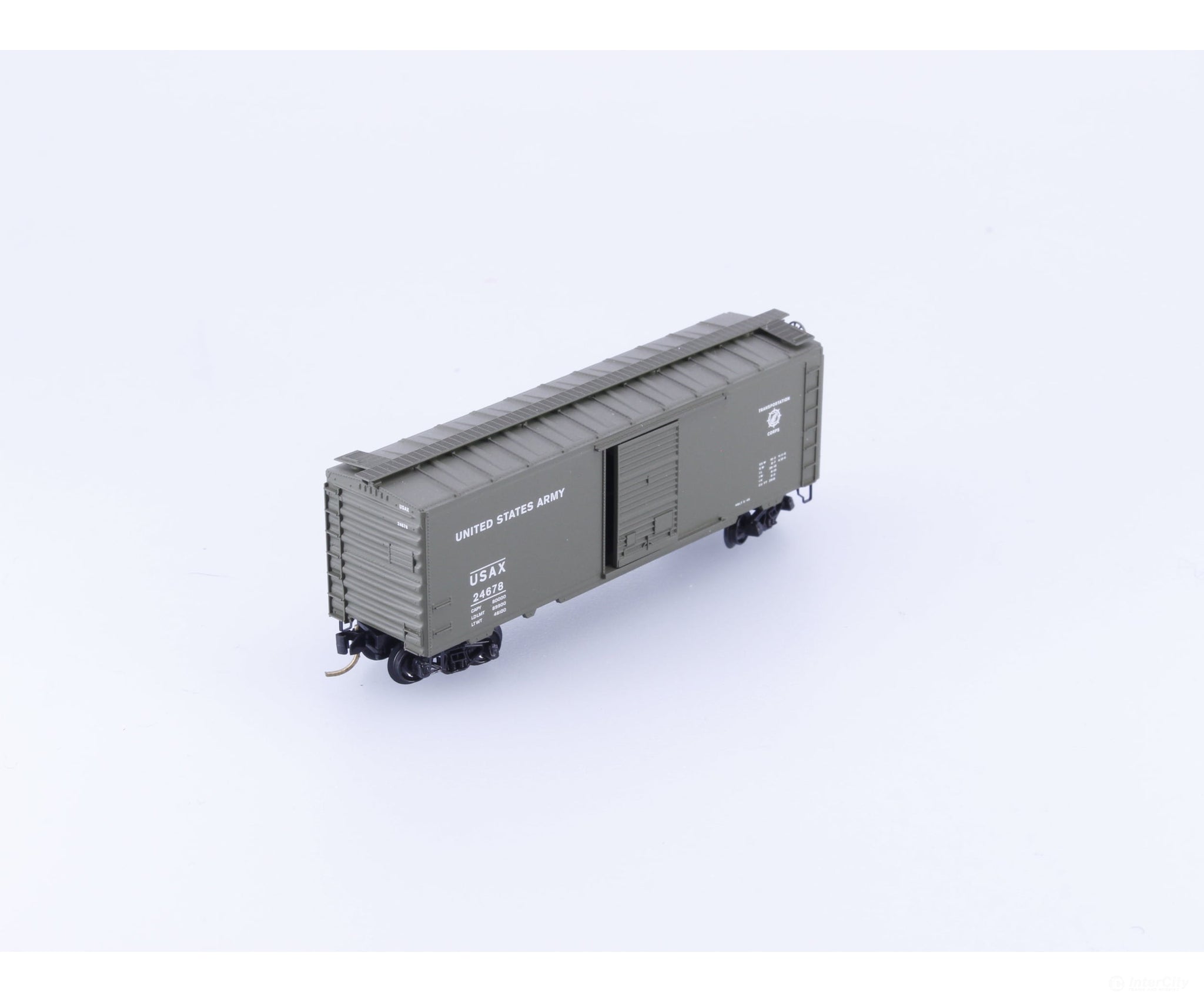 Micro Trains 20456 N 40’ Single Door Box Car United States Army (USAX) 24678 - Freight Cars
