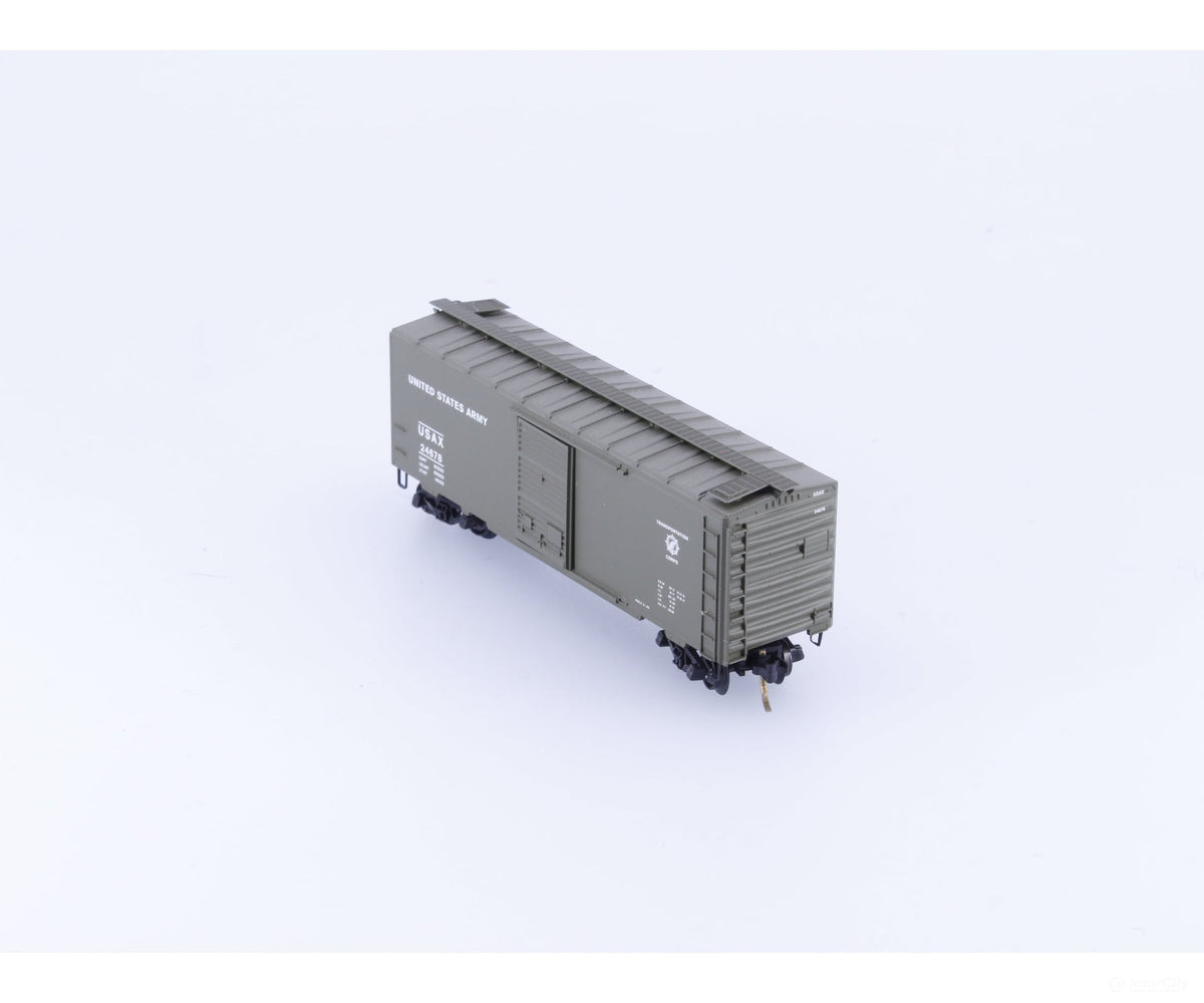 Micro Trains 20456 N 40’ Single Door Box Car United States Army (USAX) 24678 - Freight Cars