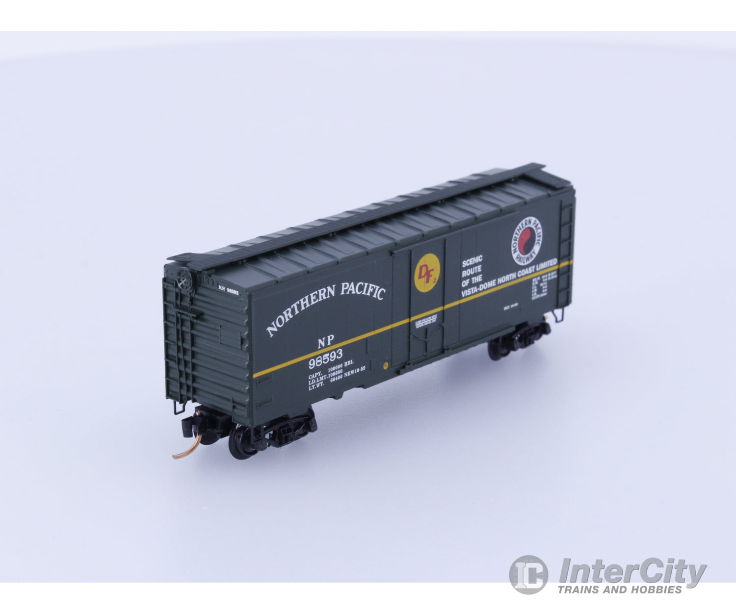 Micro Trains 21210 N Boxcar 40’ Steel Plug Door Northern Pacific (NP) 98593 Freight Cars