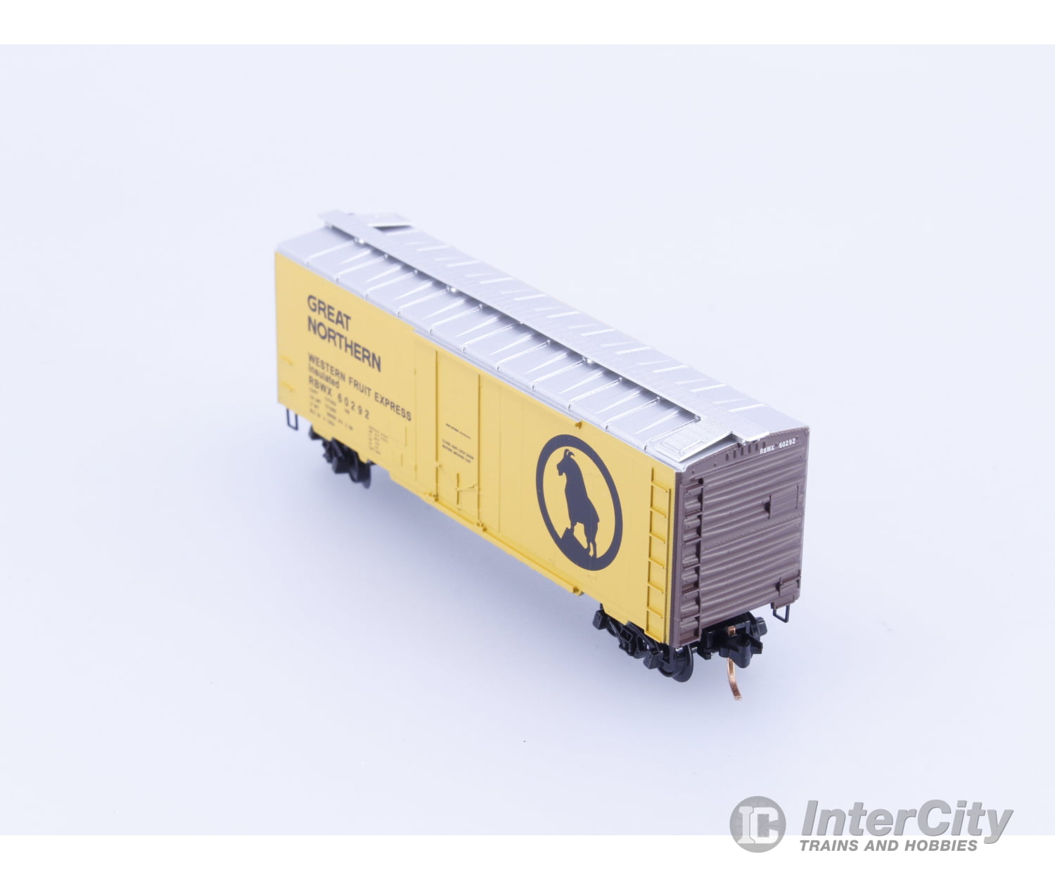 Micro Trains 21460 N 40’ Plug Door Boxcar Western Fruit Express (RBWX) Great Northern (GN) 60292 Freight Cars