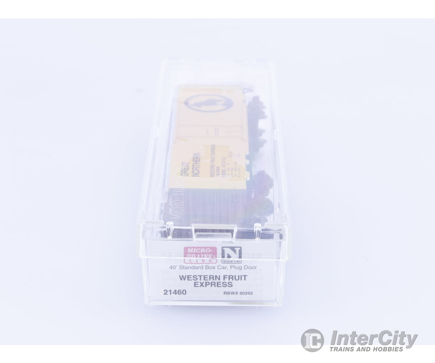 Micro Trains 21460 N 40’ Plug Door Boxcar Western Fruit Express (RBWX) Great Northern (GN) 60292 Freight Cars